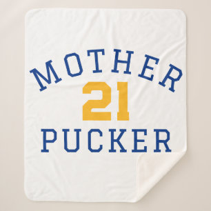 Hockey Mama Blanket Mutter Pucker Custom Number Sherpadecke