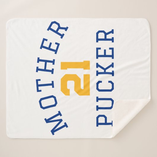 Hockey Mama Blanket Mutter Pucker Custom Number Sherpadecke (Vorderseite (Horizontal))