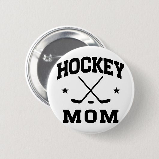 Hockey-Mama Button (Vorne & Hinten)