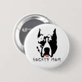 Hockey-Mama Button (Vorne & Hinten)