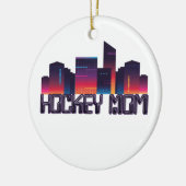 Hockey Mama City Skyline Keramik Ornament (Links)