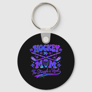 Hockey-Mama Der Kampf Ist Echt Torwartmaske Sticks Schlüsselanhänger