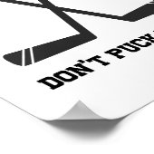 Hockey-Mama Don't Puck mit Zitat Pun Sport Poster (Ecke)