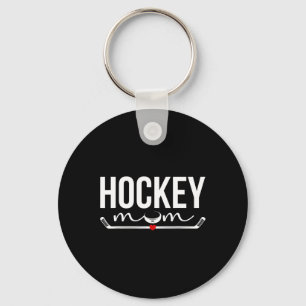Hockey-Mama eines Hockeyspielers Stolz auf Eishock Schlüsselanhänger