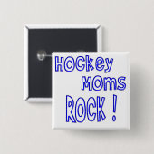 Hockey-Mama-Felsen! (Blau) Button (Vorne & Hinten)
