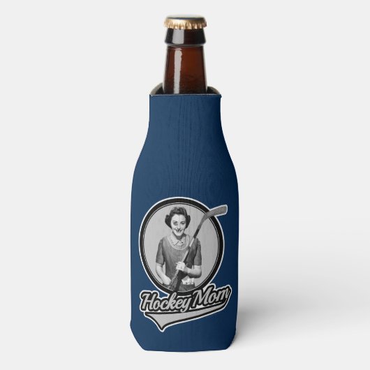 Hockey-Mama Flaschenkühler (Flaschenvorderseite)
