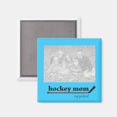 Hockey Mama Foto Magnet (Vorderseite/Rückseite)