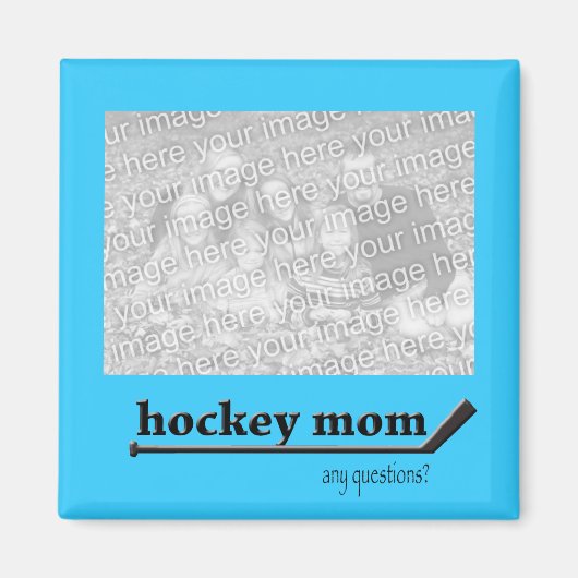 Hockey Mama Foto Magnet (Vorne)