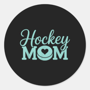 Hockey-Mama Frauen Eishockeyspielerin Eishockey 1 Runder Aufkleber
