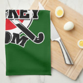 Hockey-Mama Geschirrtuch (Viertel Falte)