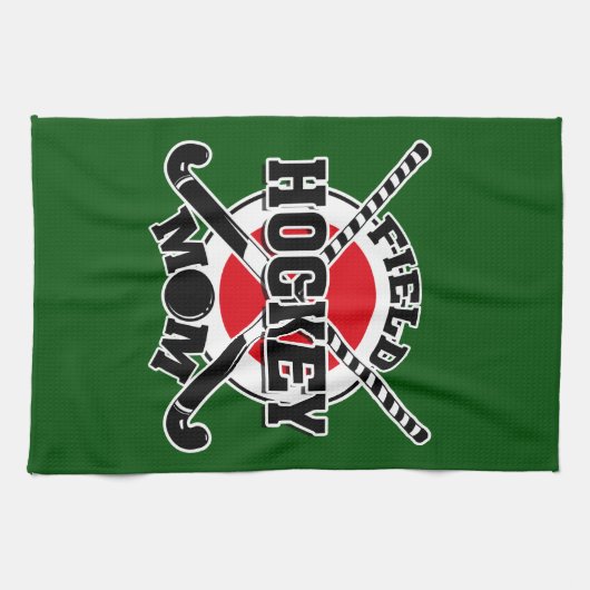 Hockey-Mama Geschirrtuch (Horizontal)