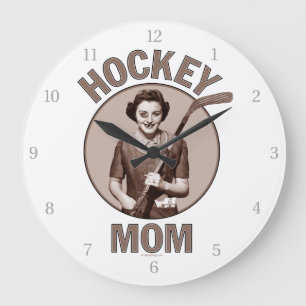 Hockey-Mama Große Wanduhr