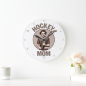 Hockey-Mama Große Wanduhr (Zuhause)