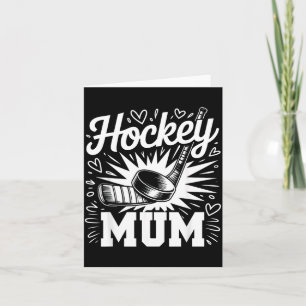 Hockey-Mama Herz Familie Muttertag Hockeyliebhaber Karte