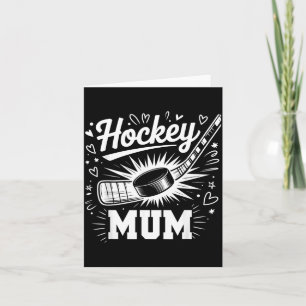 Hockey-Mama Herz Familie Muttertag Hockeyliebhaber Karte