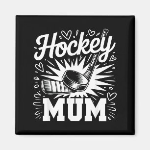 Hockey-Mama Herz Familie Muttertag Hockeyliebhaber Magnet