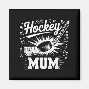 Hockey-Mama Herz Familie Muttertag Hockeyliebhaber Magnet