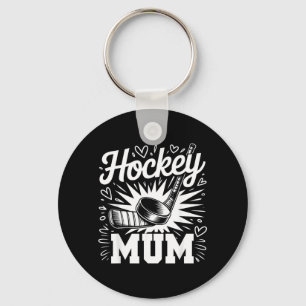 Hockey-Mama Herz Familie Muttertag Hockeyliebhaber Schlüsselanhänger