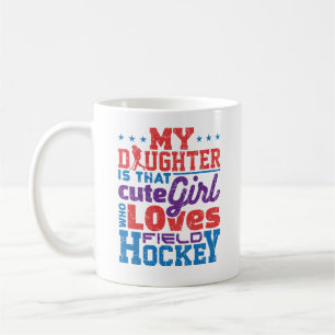 Hockey-Mama Hockey-Papa Süße Tochter Kaffeetasse