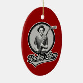 Hockey Mama Keramik Ornament (Rechts)