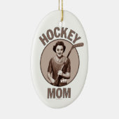 Hockey-Mama Keramik Ornament (Rechts)