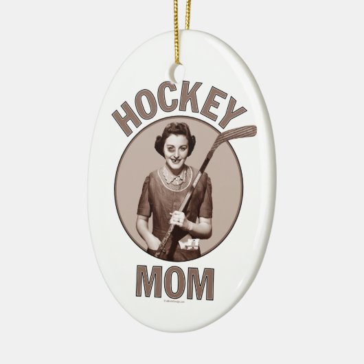Hockey-Mama Keramik Ornament (Links)
