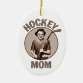 Hockey-Mama Keramik Ornament (Vorne)