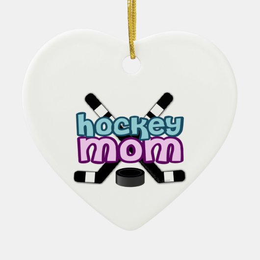 Hockey-Mama Keramikornament (Vorne)