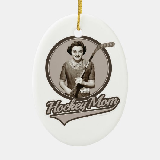 Hockey-Mama Keramikornament (Vorne)