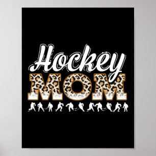 Hockey-Mama-Leopard Lustige Hockey-Mama Muttertag Poster