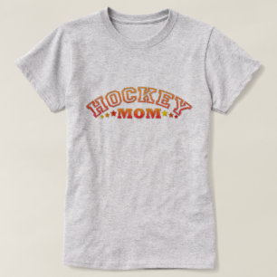 Hockey-Mama mit Name und Nummer, Rückseite T-Shirt