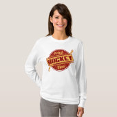 Hockey-Mama-Namen-u. Zahl-Rückseiten-Druck-T-Shirt T-Shirt (Vorne ganz)