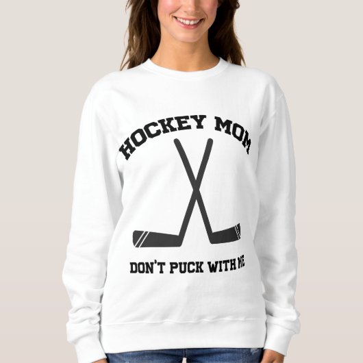 Hockey-Mama nicht mit lustigen Sportpuppen Sweatshirt (Vorderseite)