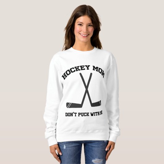 Hockey-Mama nicht mit lustigen Sportpuppen Sweatshirt (Vorne ganz)