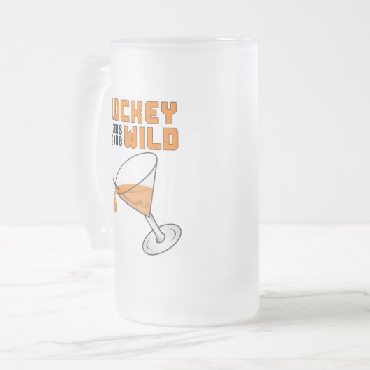 Hockey-Mama-Party-Tasse Mattglas Bierglas (Vorderseite Links)