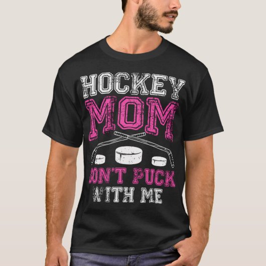 Hockey-Mama peitsche nicht mit mir auf den sonnige T-Shirt (Vorderseite)