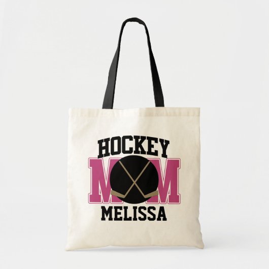 Hockey-Mama Personalisiert (PINK) Tragetasche (Vorne)
