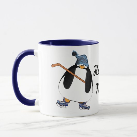 Hockey-Mama Pinguin Tasse (Links)