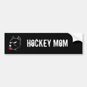 Hockey-Mama Pitbull Autoaufkleber