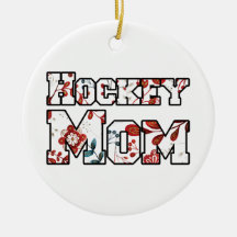 Hockey Mama Red Blue Floral