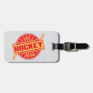 Hockey Mama Red & Orange Luggage Gepäckanhänger