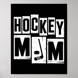 Hockey-Mama Retro Frauen Hockey-Fan Mama Mutti Mut Poster