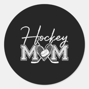 Hockey-Mama Spieltag Eis-Hockey-Mutter Mutter Runder Aufkleber