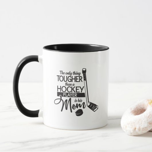 Hockey-Mama-Tasse Tasse (Mit Donut)