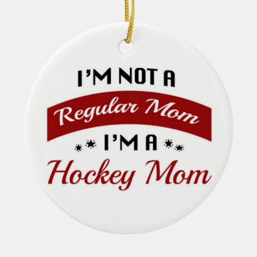 Hockey-Mama-Verzierung Keramikornament (Vorne)