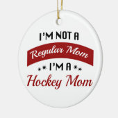 Hockey-Mama-Verzierung Keramikornament (Links)