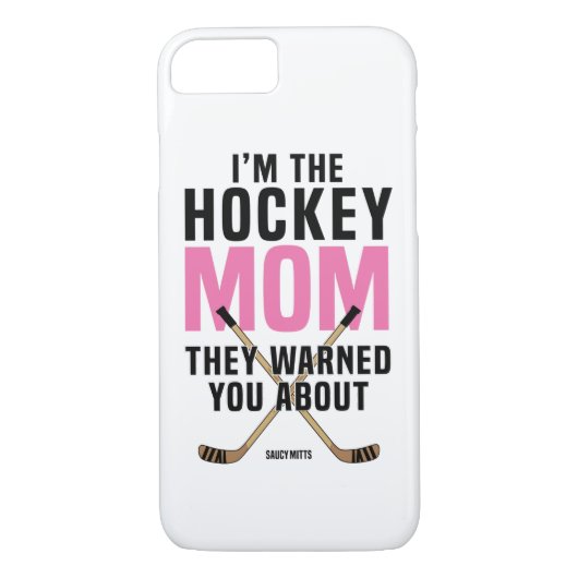 Hockey-Mama warnten sie Sie ungefähr Case-Mate iPhone Hülle (Rückseite)