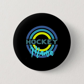 Hockey Mama With Modern Hockey Circles Button