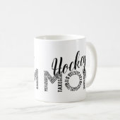 Hockey Mama Word Art Kaffeetasse (VorderseiteRechts)
