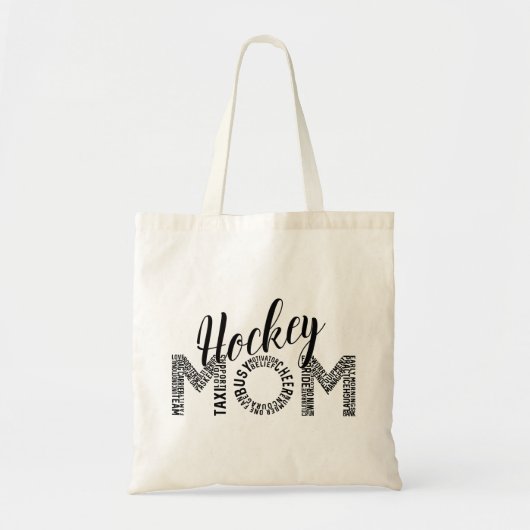 Hockey Mama Word Art Tragetasche (Vorne)